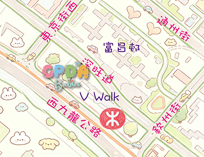 Map showing Nam Cheong Center at V Walk